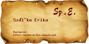 Szőke Erika névjegykártya