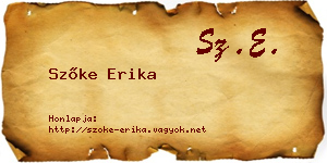 Szőke Erika névjegykártya